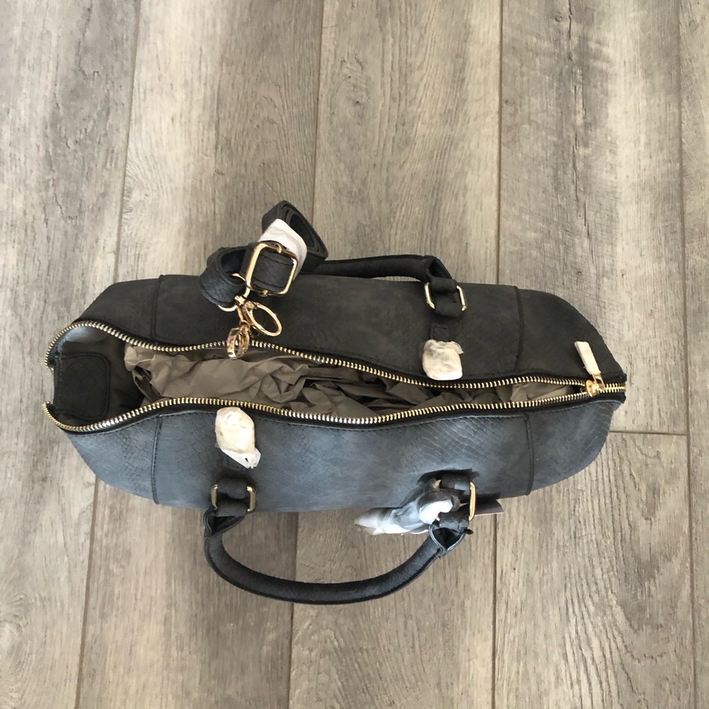 JustFab Grey snakeskin Satchel Bag